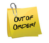 out of order